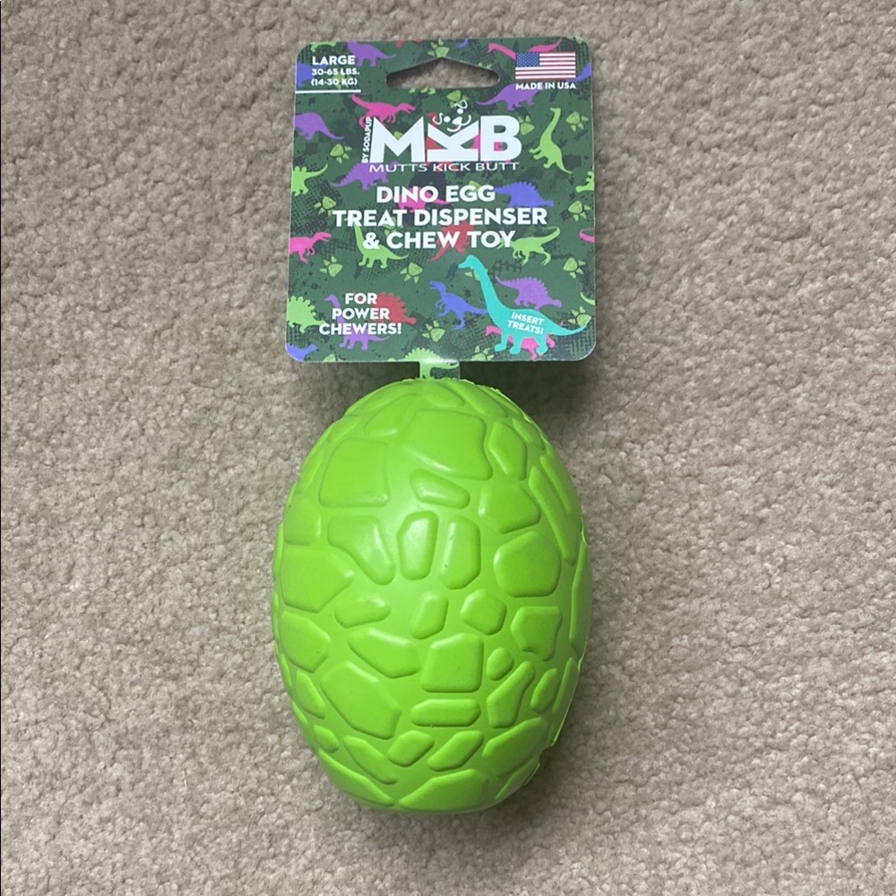 Dino Egg Green Chew Toy